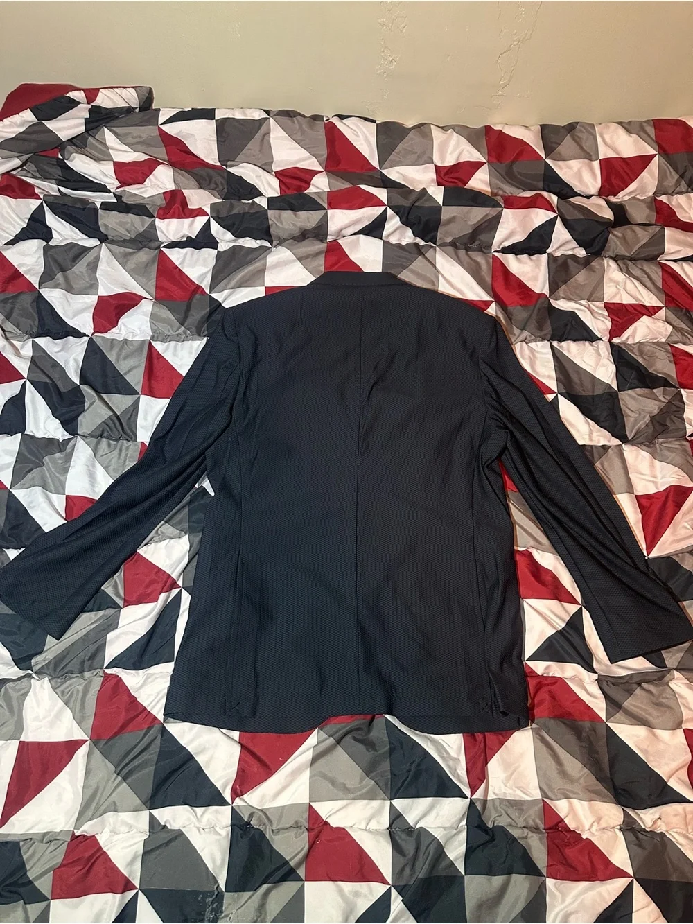 Men's Black Textured Twillory Tuxedo Blazer